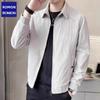 Romon Men's Corduroy Lapel Jacket - 2025 Trendy Spring/Autumn Casual Business Coat