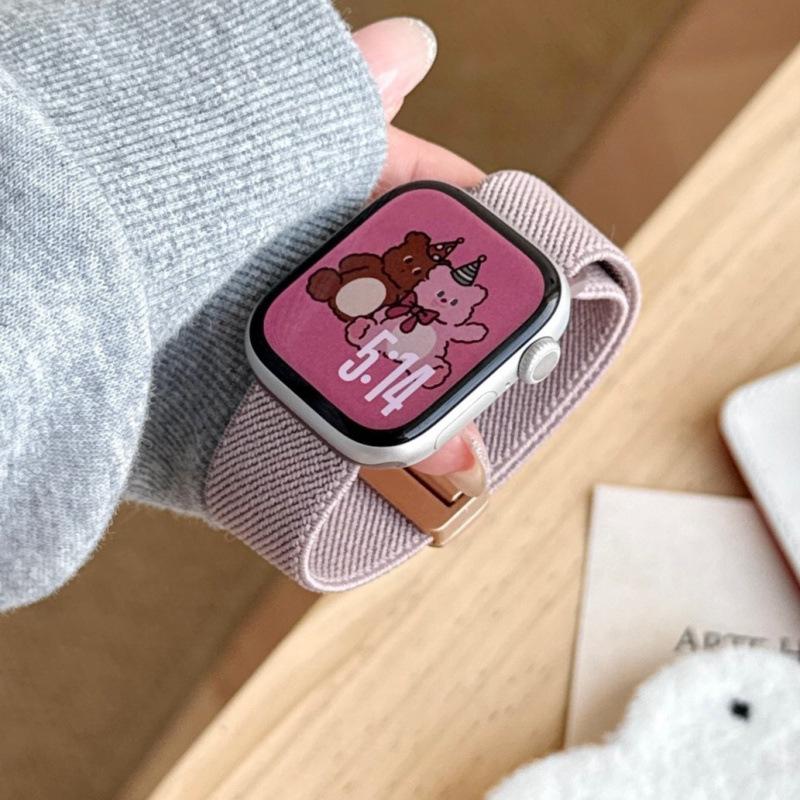 Compatible Nylon & Metal Magnetic Buckle Band for Apple Watch Series 11 & iWatch 10th Gen 9876E