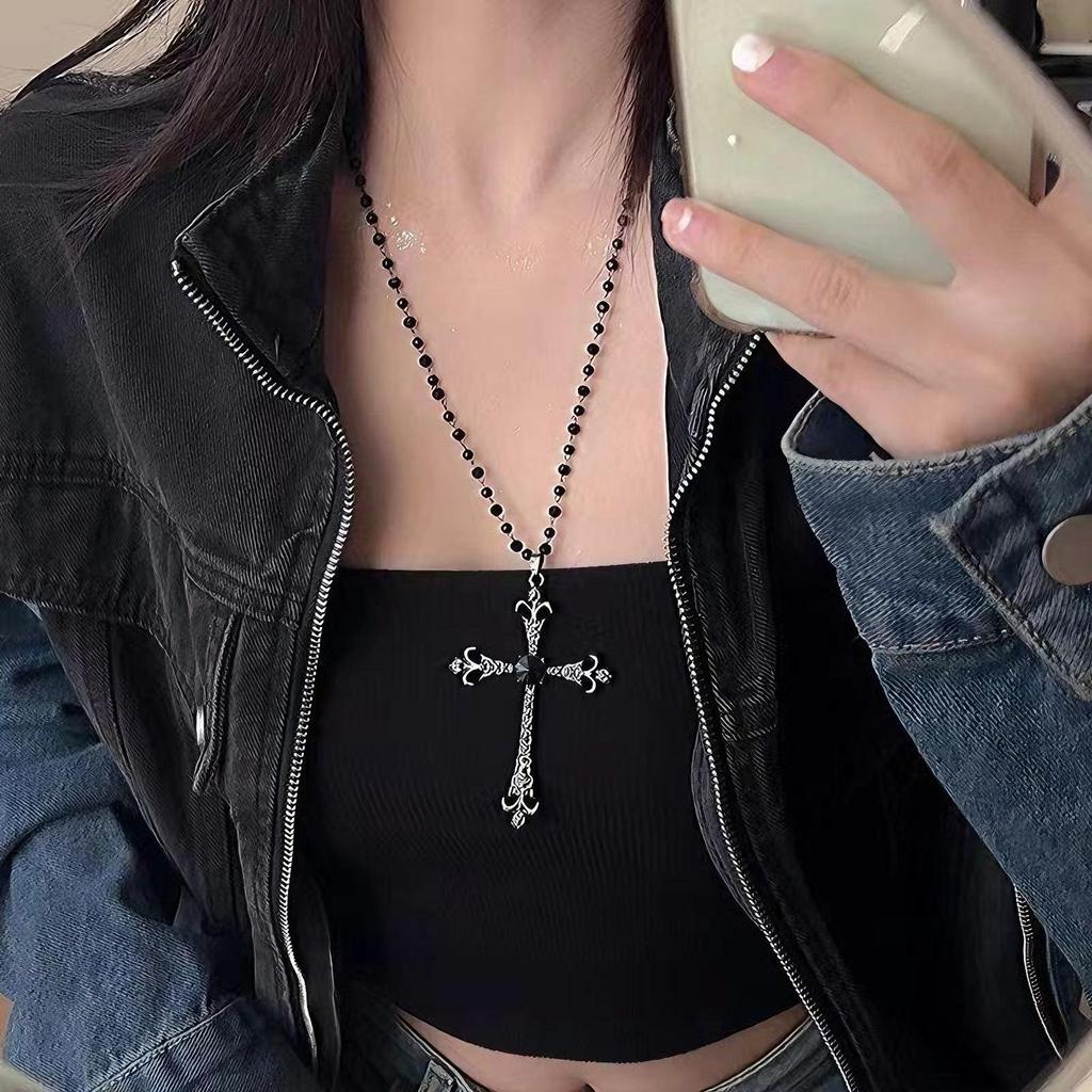 Starburst Double Layer Men's Necklace: Trendy, Light Luxury Hip Hop Style, Unisex Clavicle Chain