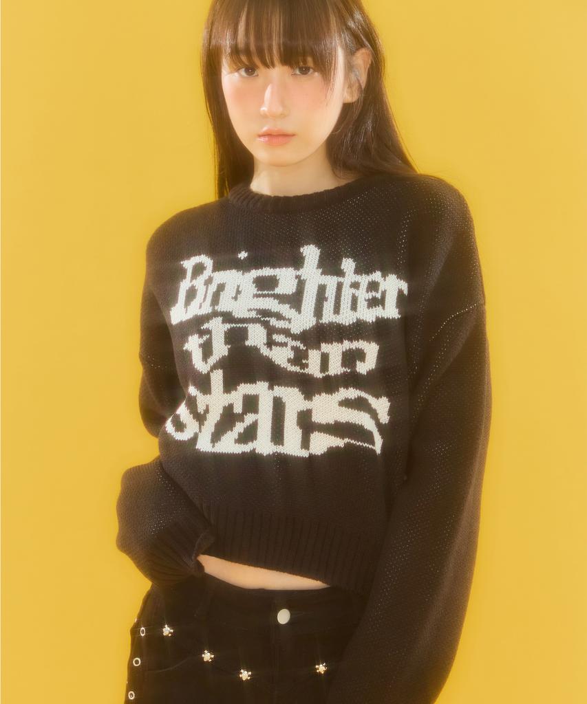 VIDEO JOCKEY Our Knit Sweater Shining Brighter Than The Stars [Black]