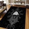 Viking Norse Rune Symbol Print Area Rug Non‑Slip Soft Floor Carpet Bedroom Living Room Present Indoor Home Lounge Bedding Decor