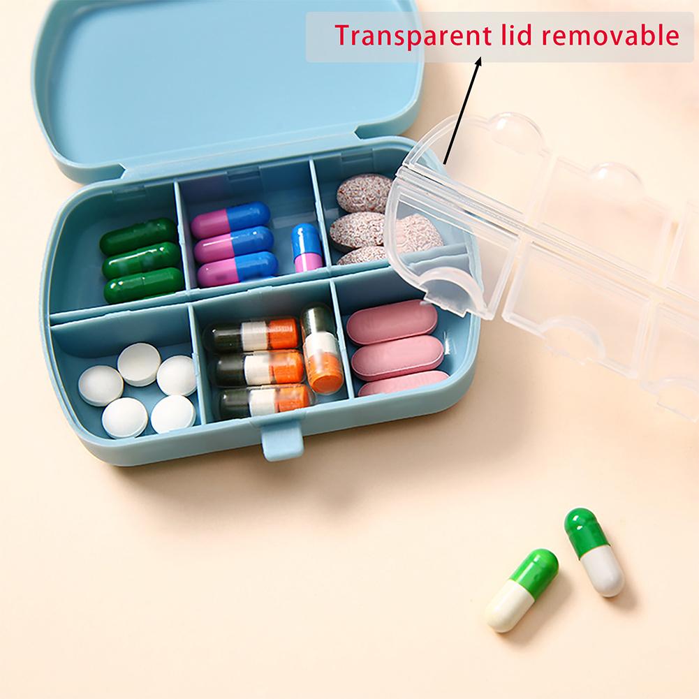 Heart 5D DIY Diamond Painting Dot Pill Case Diamond Painting Pill Dispenser 6 Grid Moisture-proof Pill Organizer for Art Craft