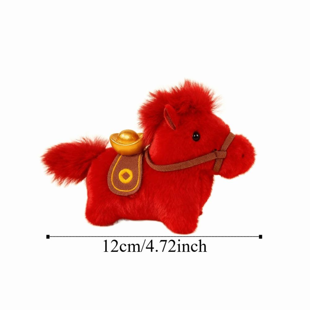 Cute Plush Horse Ornament Creative Cartoon Steed Doll Adorable Zodiac Pony Figurine  Year of Horse