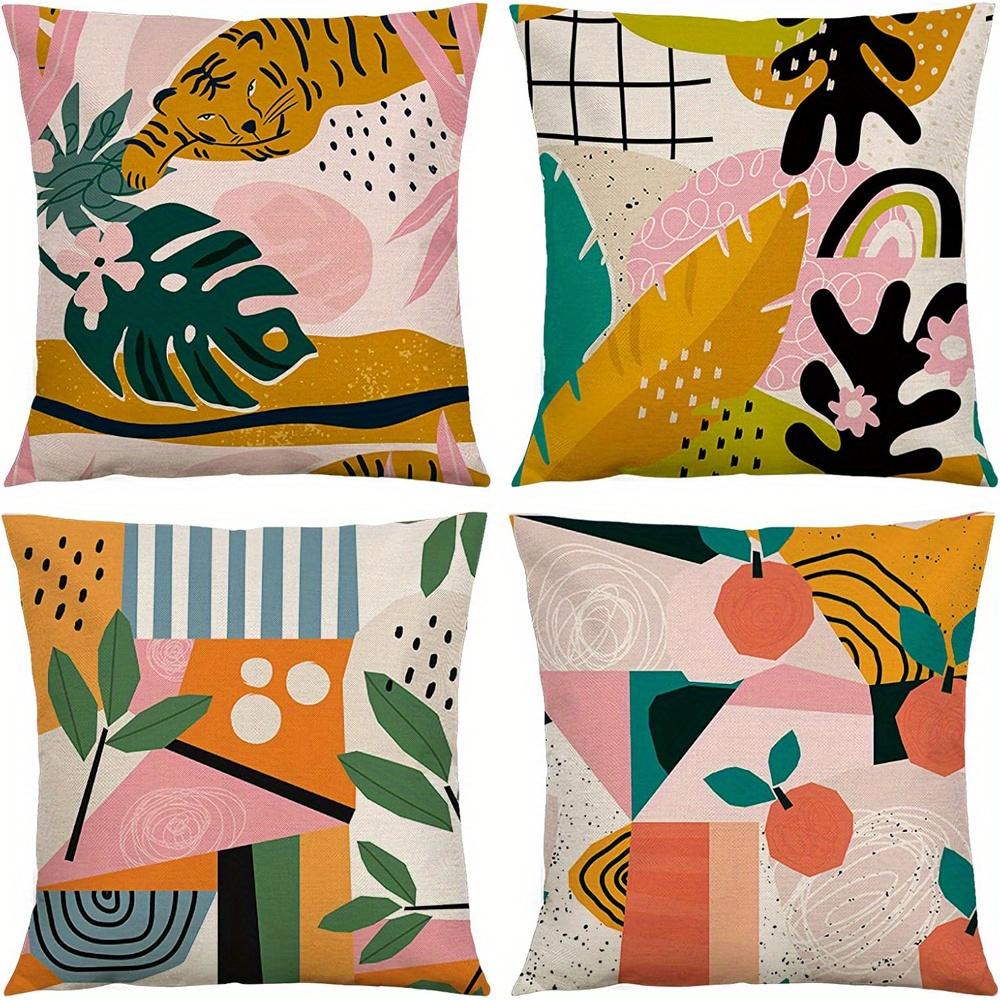 Home Decor Abstract & Animal-Patterned Pillow Covers Pattern Cushion Cover Suitable for Sofa Bedroom Car Pillow Cover