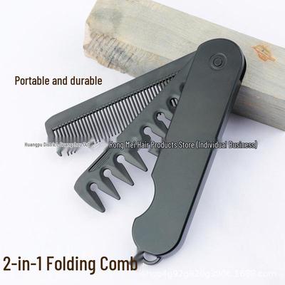Portable Folding Men's Travel Comb for Hair Styling