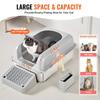 6 in Deep Cat Litter Box Odor-Free Litter Box with Filtering Foot Board