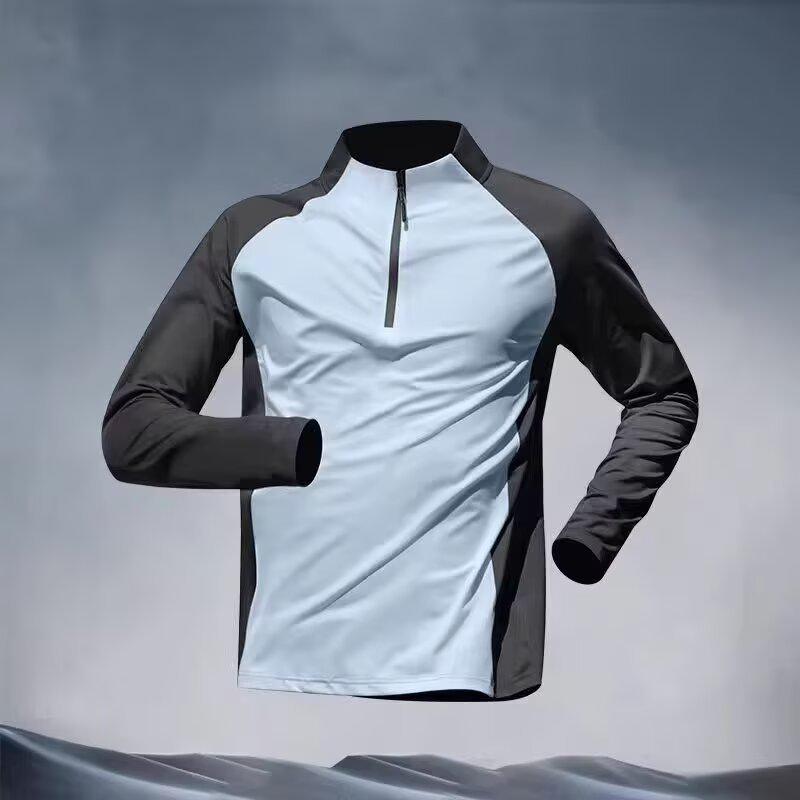 Men s Outdoor Quick-Dry Cycling & Running Half-Zip Long-Sleeve Training Jacket 3XL