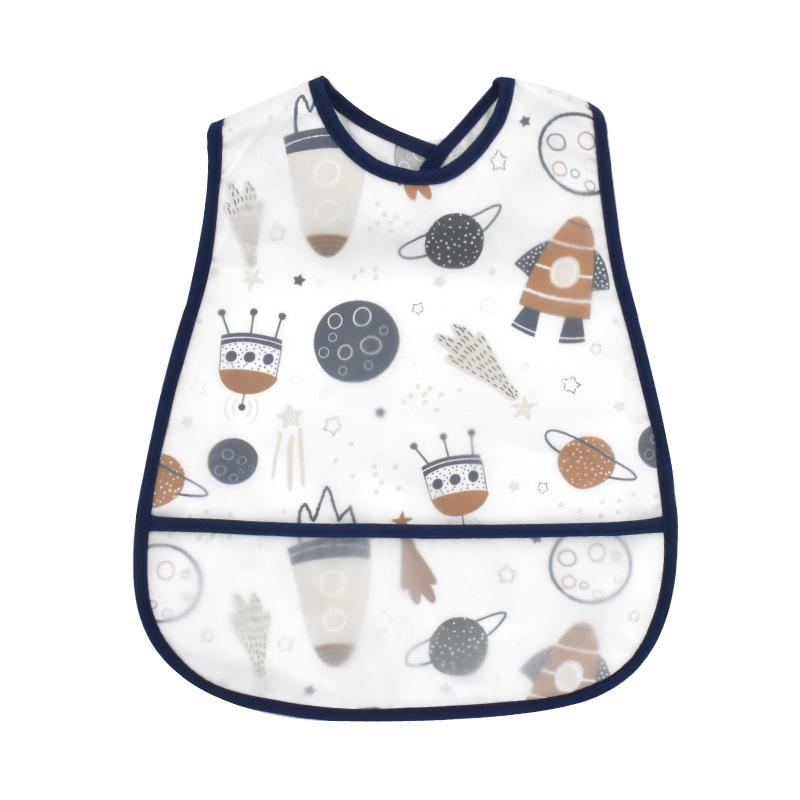 Waterproof Cartoon Baby Bib - Adjustable EVA Cotton Feeding Bib for Boys & Girls
