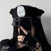 Chapeau de Police Européen et Américain Noir Xianyi Chapeau Octogonal Tentation Plat Polyvalent Accessoire Cosplay Halloween M1