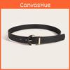 Minimalist Womens Semicircular Belt With Pin Buckle For Casual Wear