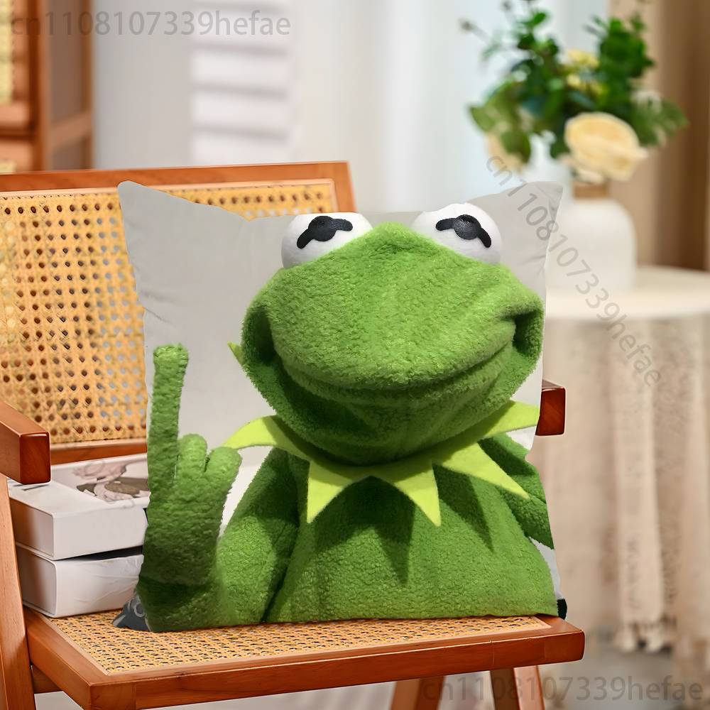 KKermit The Frog Print Polyester Pillow Case for Valentine gift Home Sofa Cushion Cover Decoration Custom