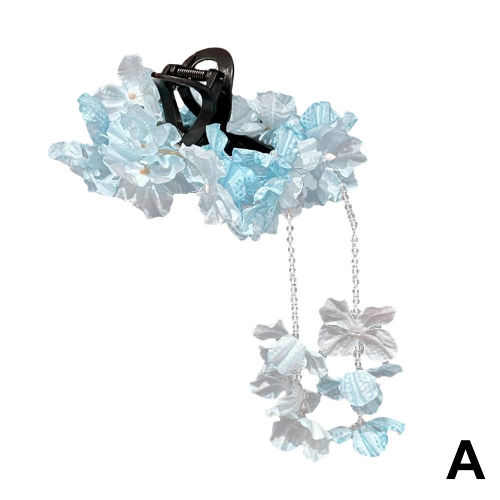 

Цветочный водопад Серо-голубая гортензия Цветок Кисточка Стиль Новый Стиль Шпилька для волос Супер Голова Феи I8N1 Blue-One size