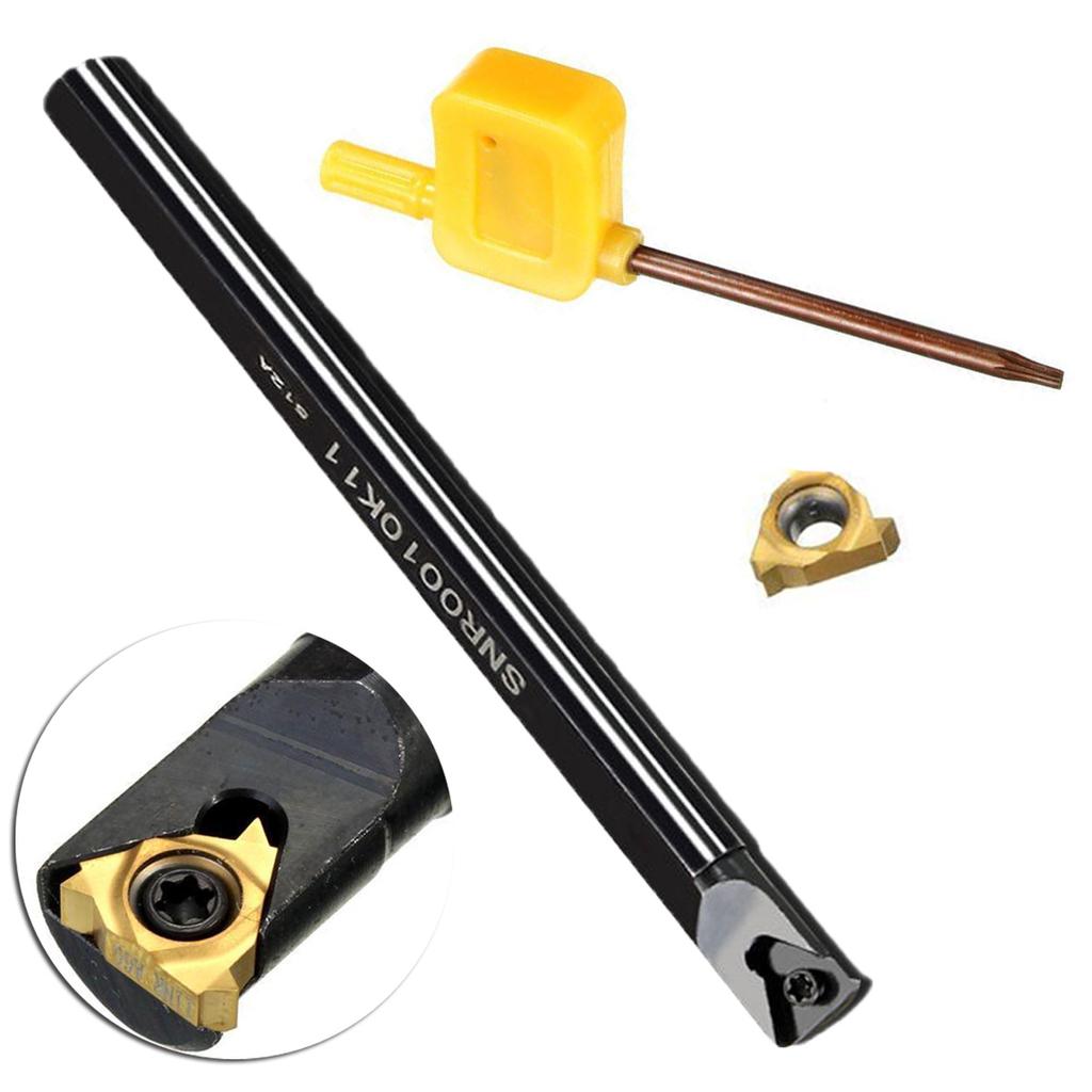 Internal Lathe Threading Boring Bar Turning Tool Holder SNR0010K11 W// T8 Wrench