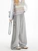 American Retro Stripe Sweatpants Women 2025 - Spring/Autumn Casual Wide Leg
