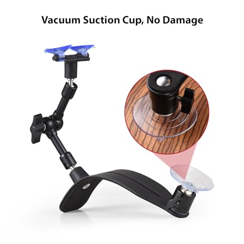 Btuty Guitar Support Rest Leg Bracket, Suction Cup Mount, Aluminum Professional Guitar Leg Stand, Musical Instrument Accessories, Lightweight Foldable