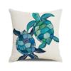 Home Decor Colorful Sea Turtle Watercolor Pillow Covers Pattern Cushion Cover Suitable for Sofa Bedroom Car Pillow Cover