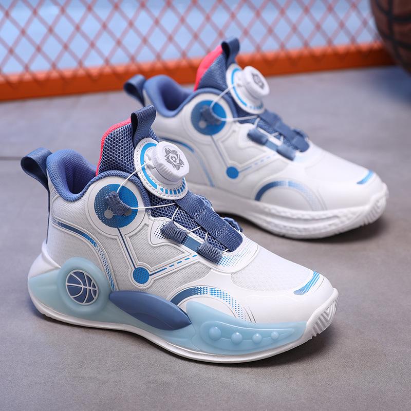 Children's Basketball Shoes 2025 Summer New Breathable Mesh Boys Professional Sneakers Medium and Older Boys Sports Shoes