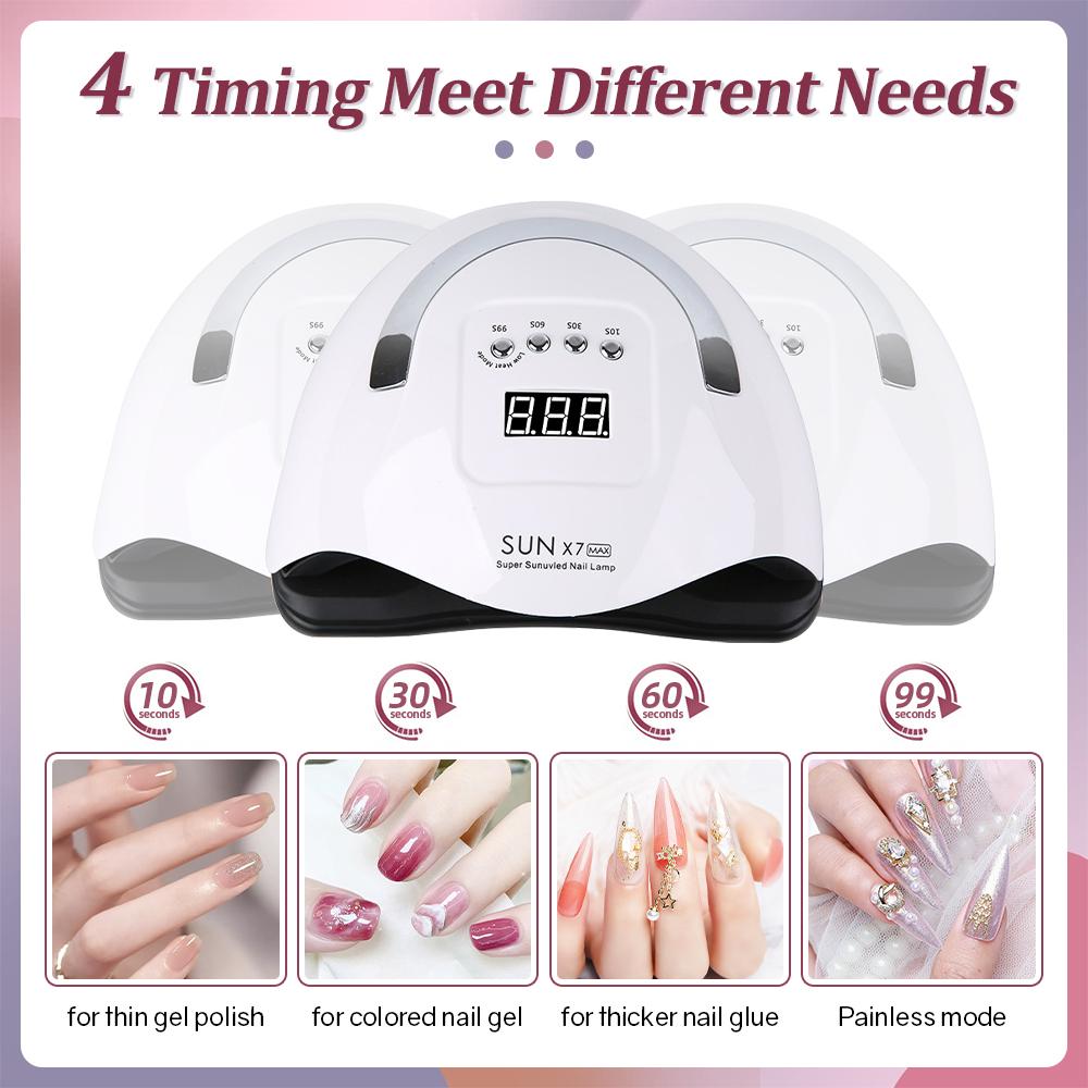 Professional 57LEDS UV Nail Lamp Dryer For Nails Gel Polish Drying With Auto Sensor 4 Timer Setting Manicure UV Light Equipment
