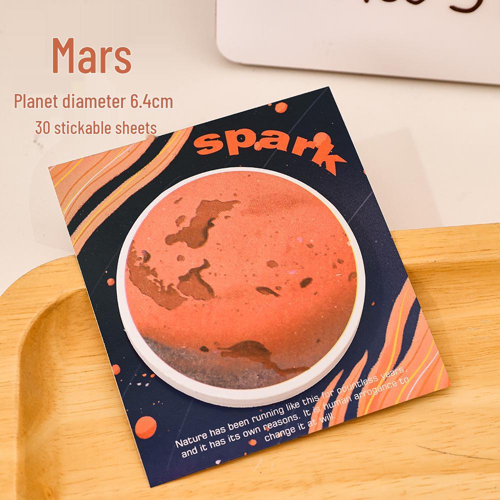 Cute Planet Sticky Notes: Reusable Earth-Themed Memo Pad & Small Gift
