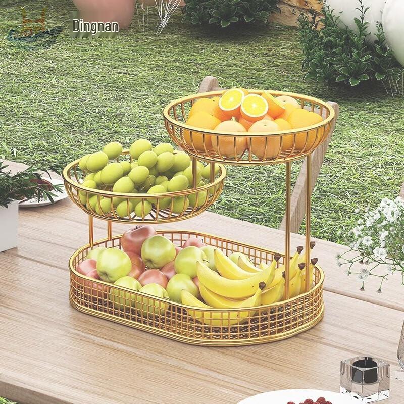 Light Luxury Multi-Layer Fruit & Snack Display Tray