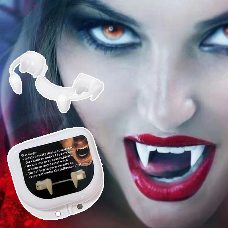 Halloween Vampire Fangs Teeth Food-grade Horror False Teeth Cosplay Props Halloween Party Costume Props Party Free Shipping