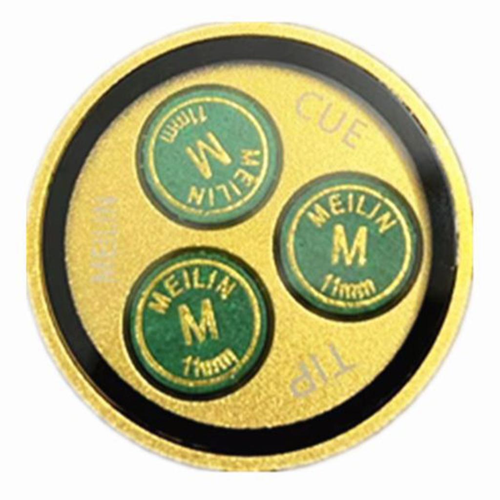 Collapsar Cue Tips MEILIN 11mm / 20g Pigskin Multiple Layer Pigskin Pool Cue Tips Snooker Pole Tips 3 Pcs