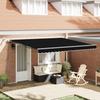 VidaXL Automatic Retractable Awning with LED Black 400x300 Cm 3330598