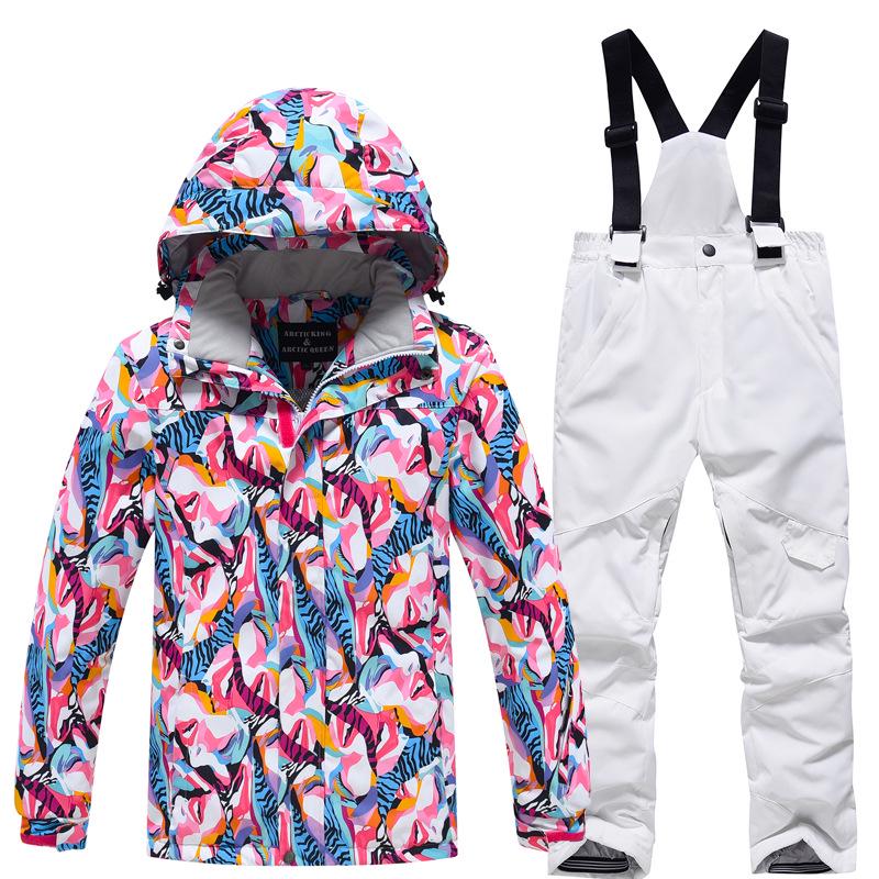 Children's Thickened Two-Piece Ski Suit for Boys and Girls - Warm Outdoor Winter Wear