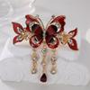 Fashion Crystal Butterfly Women's Hair Clip Colorful Rhinestone Elegant Kawaii Girl Tassels Hair Accessory Hair Clip Headband