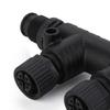 Replacement T Connector 4 Port M12 Thread for NMEA 2000 Networks T-Connector Universal Multi Port Connector