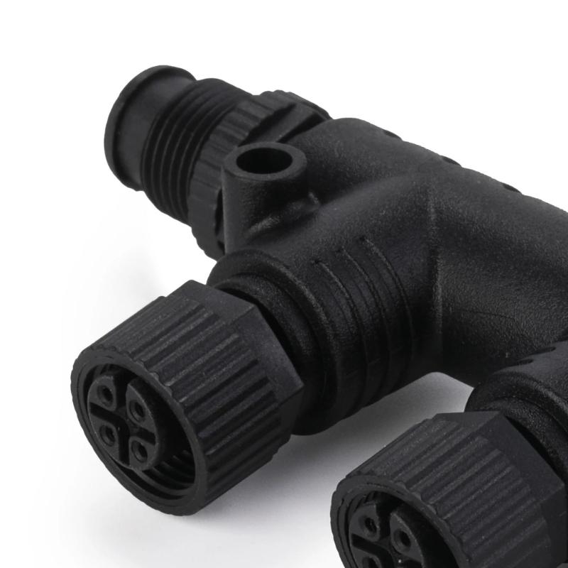 Replacement T Connector 4 Port M12 Thread for NMEA 2000 Networks T-Connector Universal Multi Port Connector