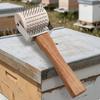 Riffelrolle Zylindrischer Kopf Propolisentferner Holzgriff Bienenstockwerkzeug für Imker Massivholz