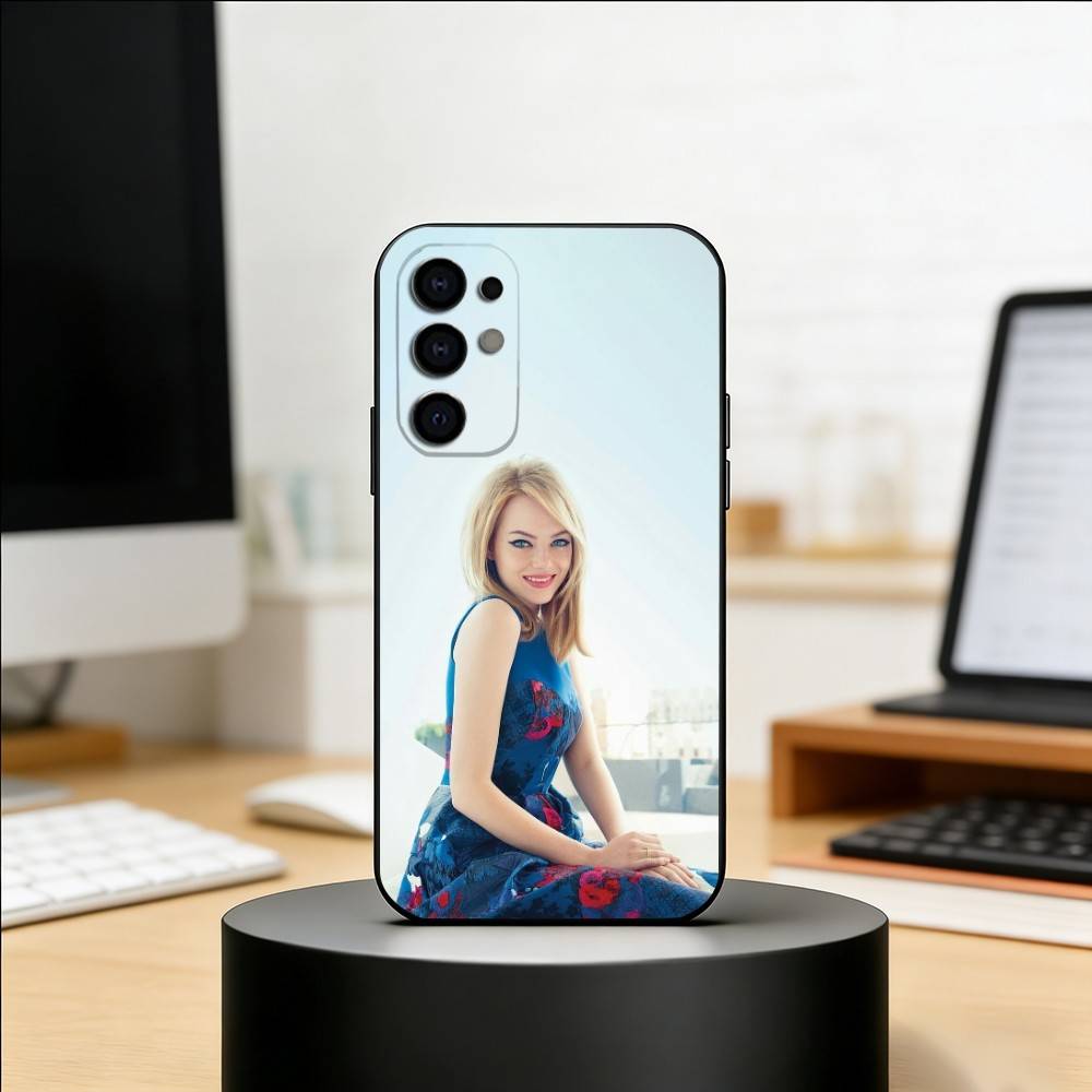 Emma Stone Phone Case For Samsung S25,S24,S21,S22,S23,S30,Ultra,S20,Plus,Fe,Soft Silicone Black Cover