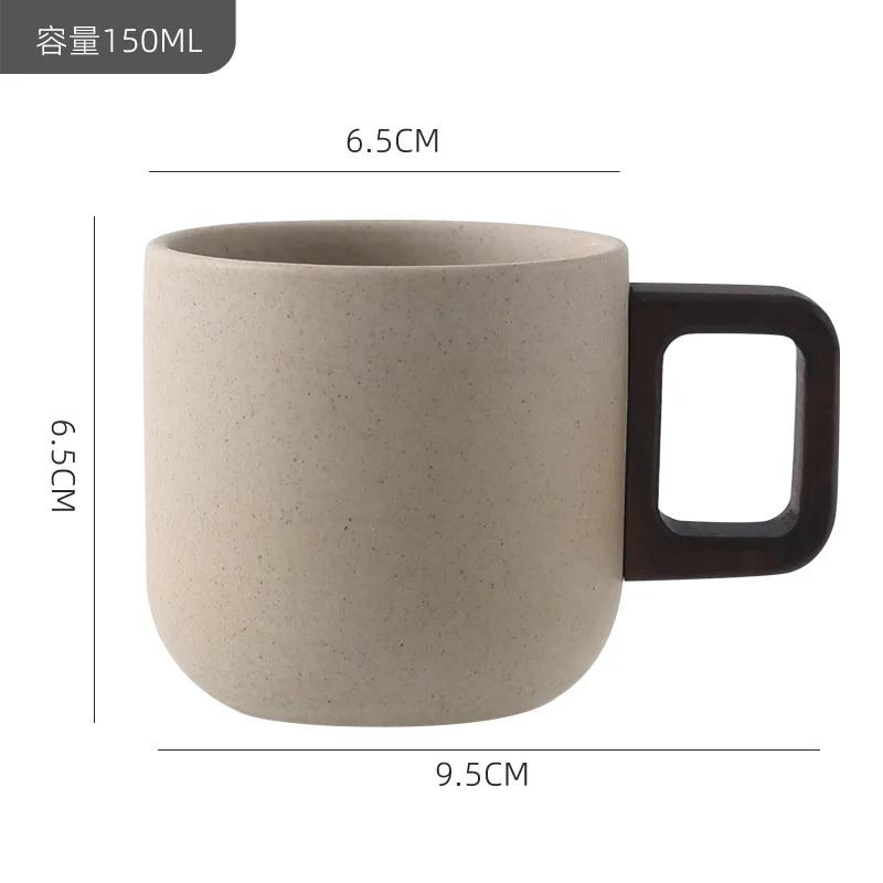 Hliněný hrubý keramický šálek na kávu v čínském stylu pro domácnost malý a vynikající latte matný keramický pohár na vodu niche retro design