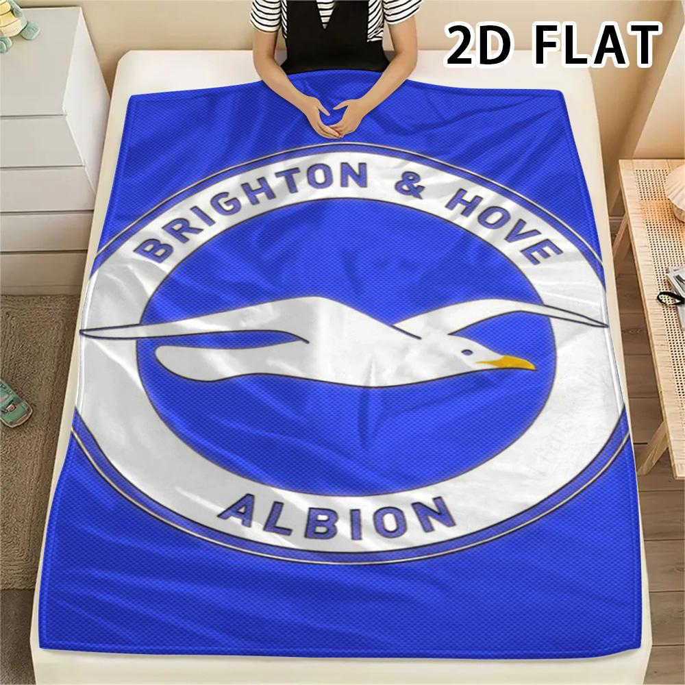 1Pc Brighton Print Flannel Blanket, High Quality Comfortable for All Seasons, Home Decor, Warmth and Comfort, Perfect for Christmas Gifts