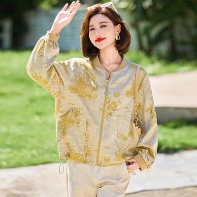 Veste de baseball décontractée automne/hiver pour femmes d'âge moyen Qianlian