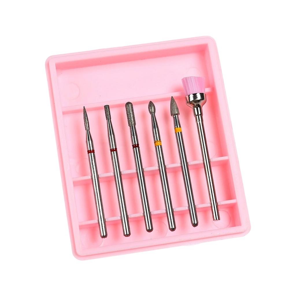Nail Art Equipment Nail Bits for Nail Drills with Storage Case Travel Friendly Polish Removal for Milling Machines