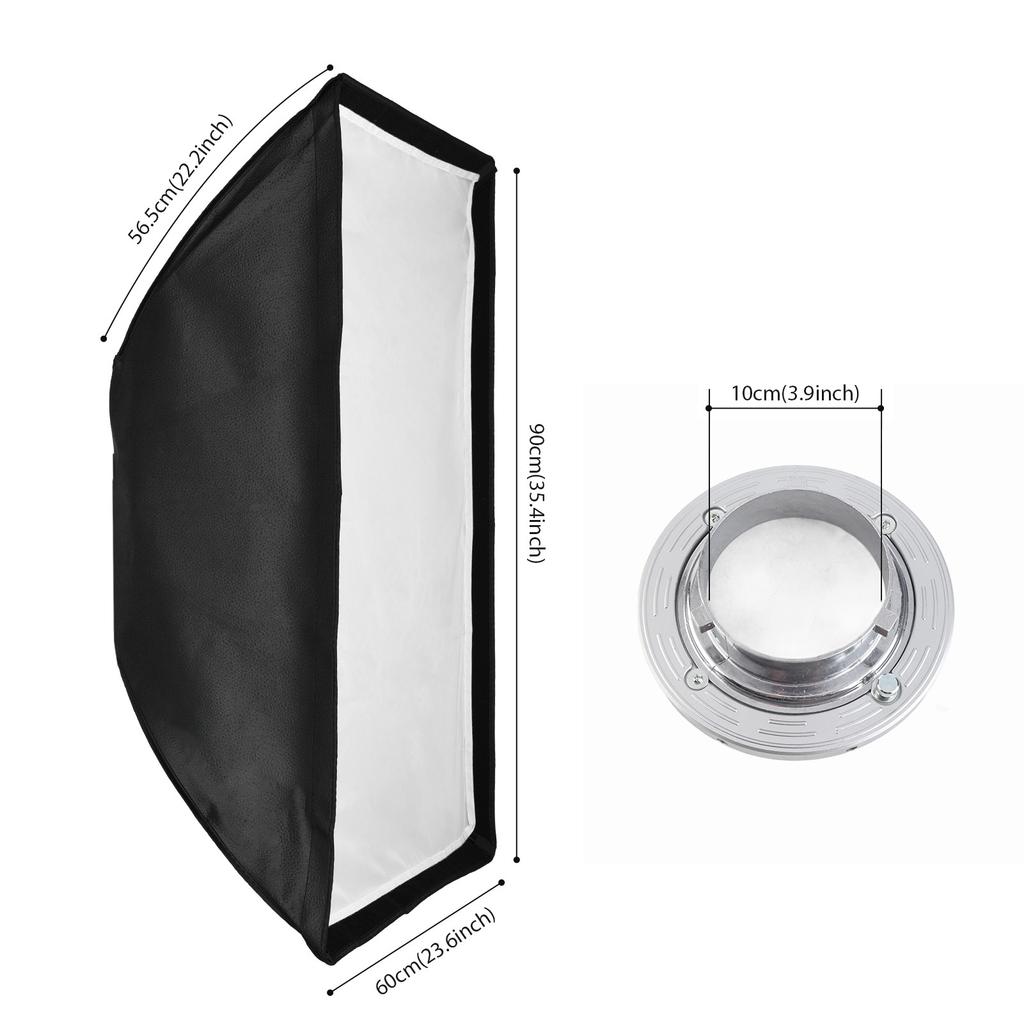 60 * 90cm Quick Release Rectangular Softbox for Bowens Mount Softbox with Grid Soft Cloth and Storage Bag for Product