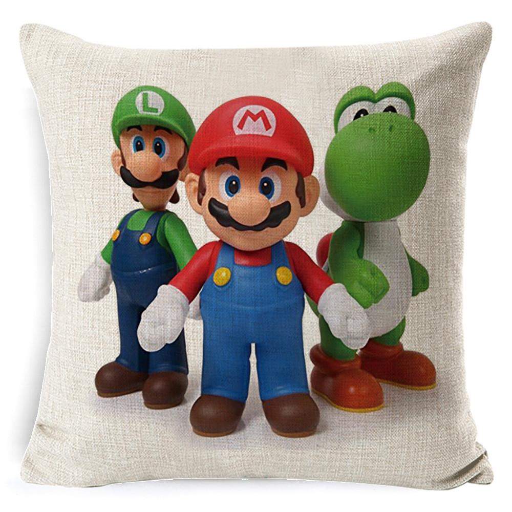 Super Bros Mario Pillow Cover Car Home Living Room Sofa Bedroom Cover Cushion