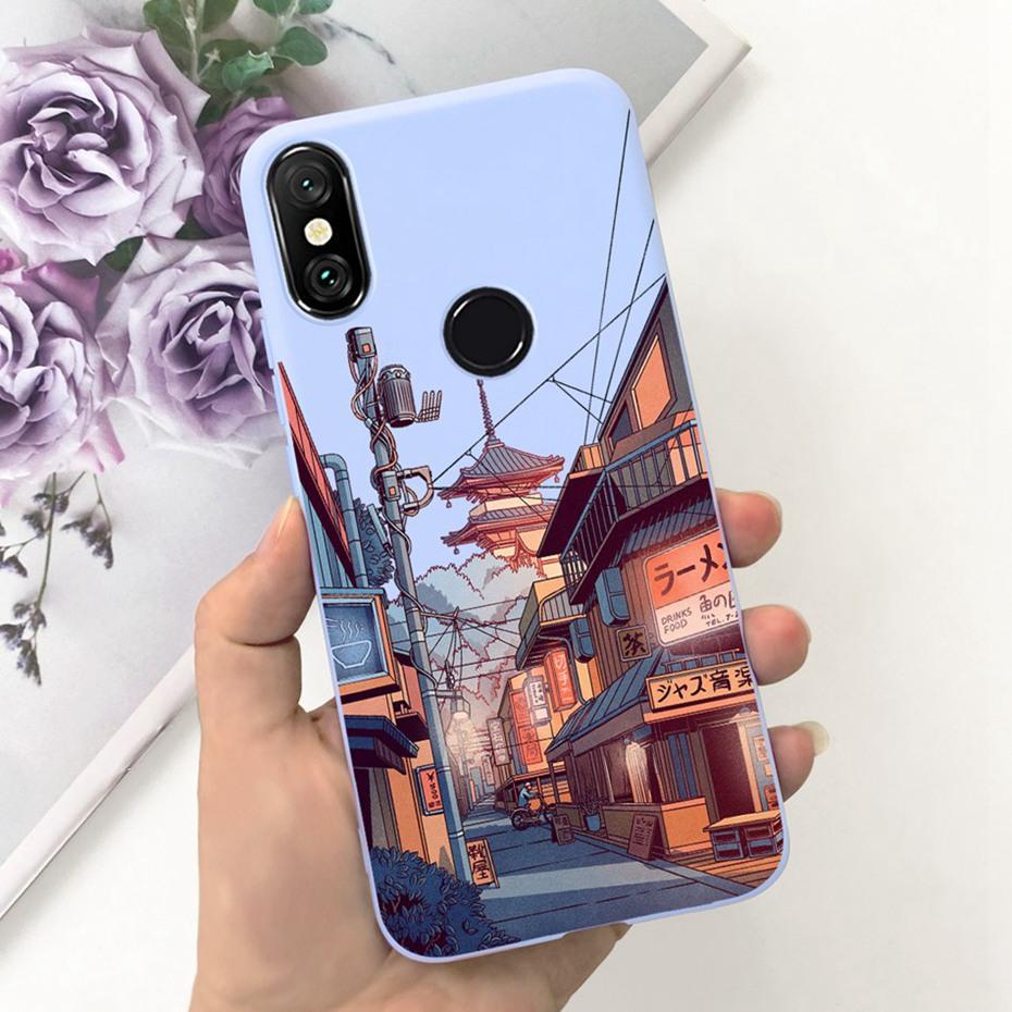 Fashion Phone Case For Xiaomi Mi A2 Lite 5.84" Candy Color Soft Silicone TPU Bumper For Xiaomi Mi A2lite Back Cover