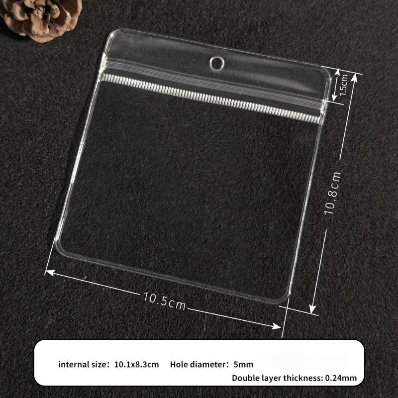 100pcs PVC Self Sealing Bag Thicken Highly Transparent and Scratch Resistant Plastic Pouchs Jewelry Brooch Bracelet Storage Packaging Pockets