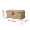 Multi-size Seagrass Storage Basket with Lid Woven Rectangular Shelf Basket Bins Desktop Organizer Chirstmas Gift Basket