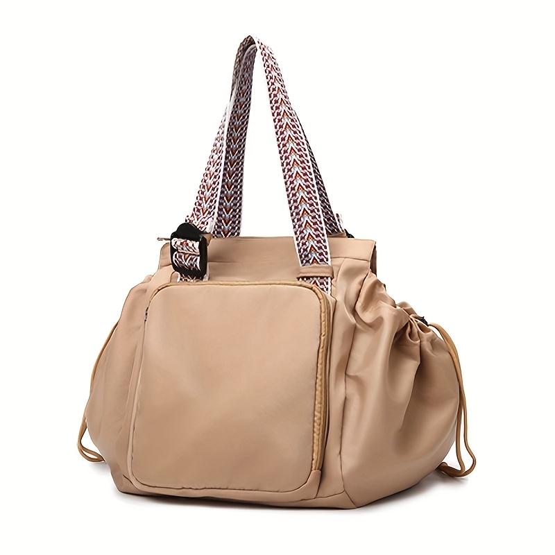 Large Drawstring Backpack, Heavy-Duty Gym Bag with Zipper. Multi-pocket, Durable & Easy-Clean. For Gym, Travel,School & Shopping