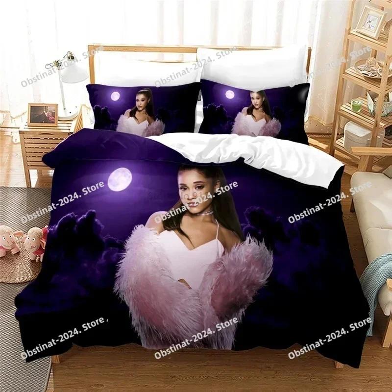 Ariana Grande Singler Bedding Set Printed single Comforter Quilt Bed Cover Duvet Cover Pillow Case 3 Pieces Sets Kids Adult Size