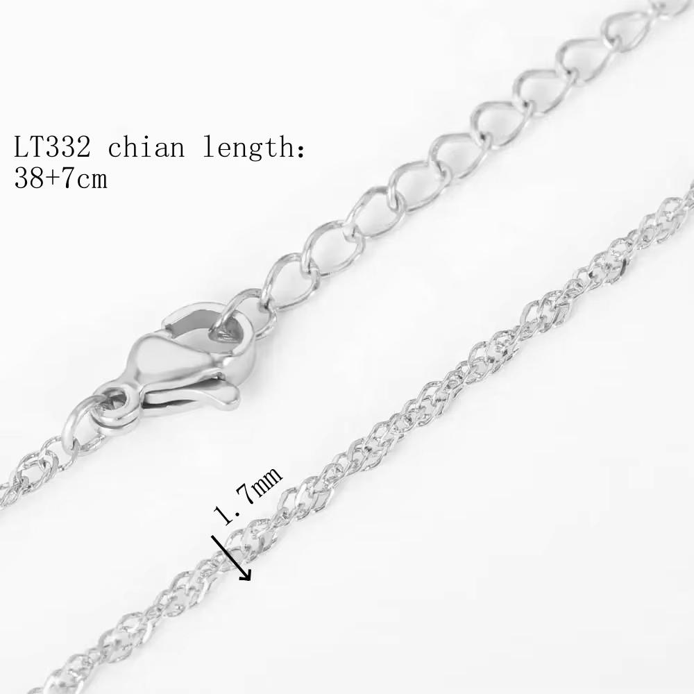 10pcs/Lot 45cm Stainless Steel 304 Link Necklace For Women Jewelry Making Accessories Diy Handmade Supplies Golden Silvery Chain