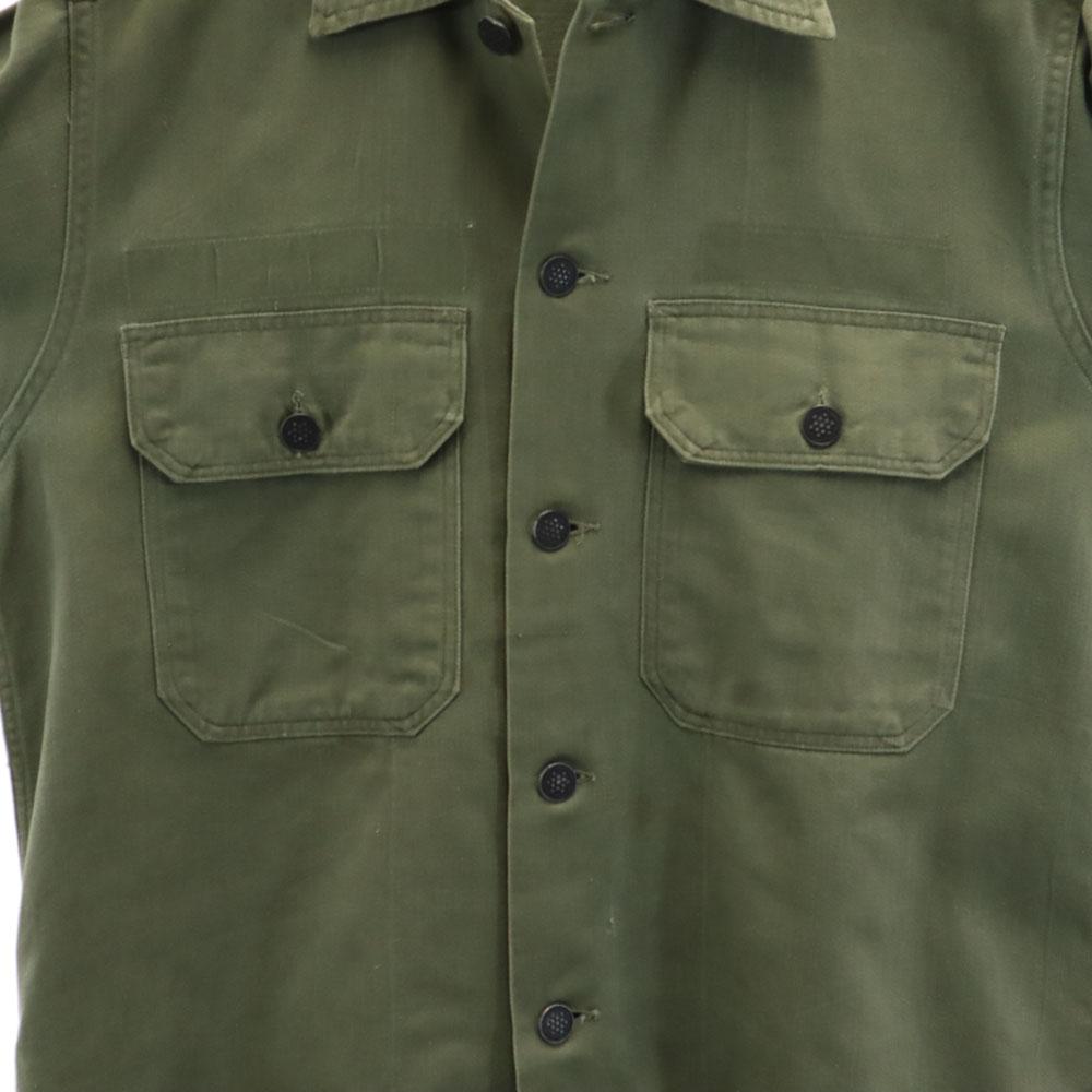 FRUIT OF THE LOOM 60s Vintage 13 Button Long sleeve Military shirt M Men's Used