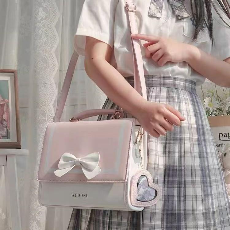Portable messenger bag transparent versatile women's bag