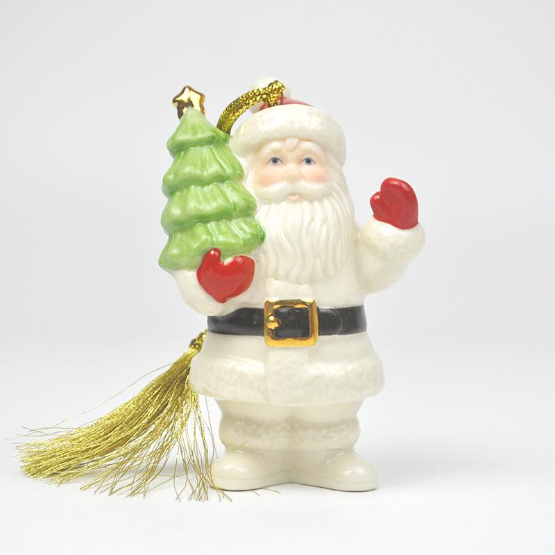 Рождество, елка Санта Клауса, снеговик, медведь, пингвин, керамические украшения, подвески