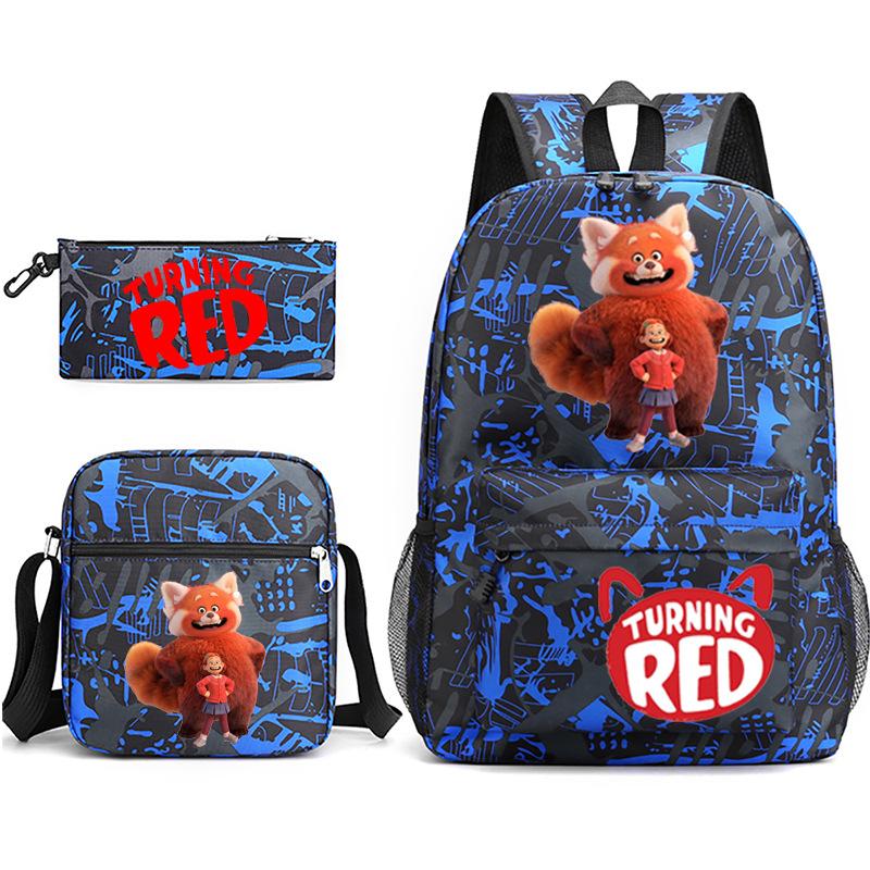 3-delige Schoolrugzakset voor Studenten Grote Capaciteit Oxford Stof Schooltas met Schouderband en Etui 3-piece school bag set