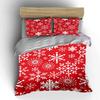 Red Snowflake Pattern Bedding Bedding Duvet Cover Set Duvet Cover Pillowcases (1 * Duvet Cover 2 * Pillowcases, Without Duvet Insert)